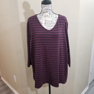 LANE Bryant stripe top plus‎ sz 24
